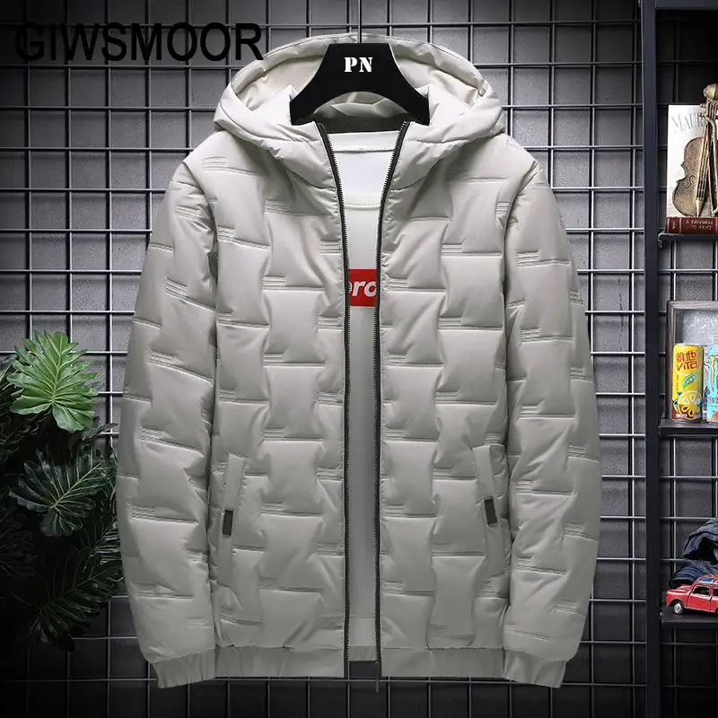 

For Men Winter Parkas Coat 2021 Zipper Pocket Thick Jackets Male Fashion Casual Solid streetwear Oversize jacket top Thick Warm