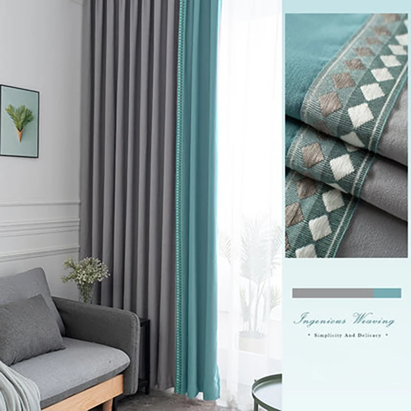 Cortinas opacas Para sala de estar, Cortinas Rideau nórdicas modernas y minimalistas,...