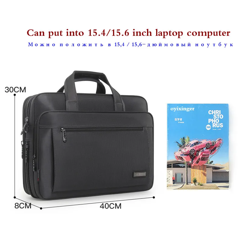 New Classic Men's Laptop Briefcase Business Men Casual Shoulder Bag For Man Messenger Bag 15