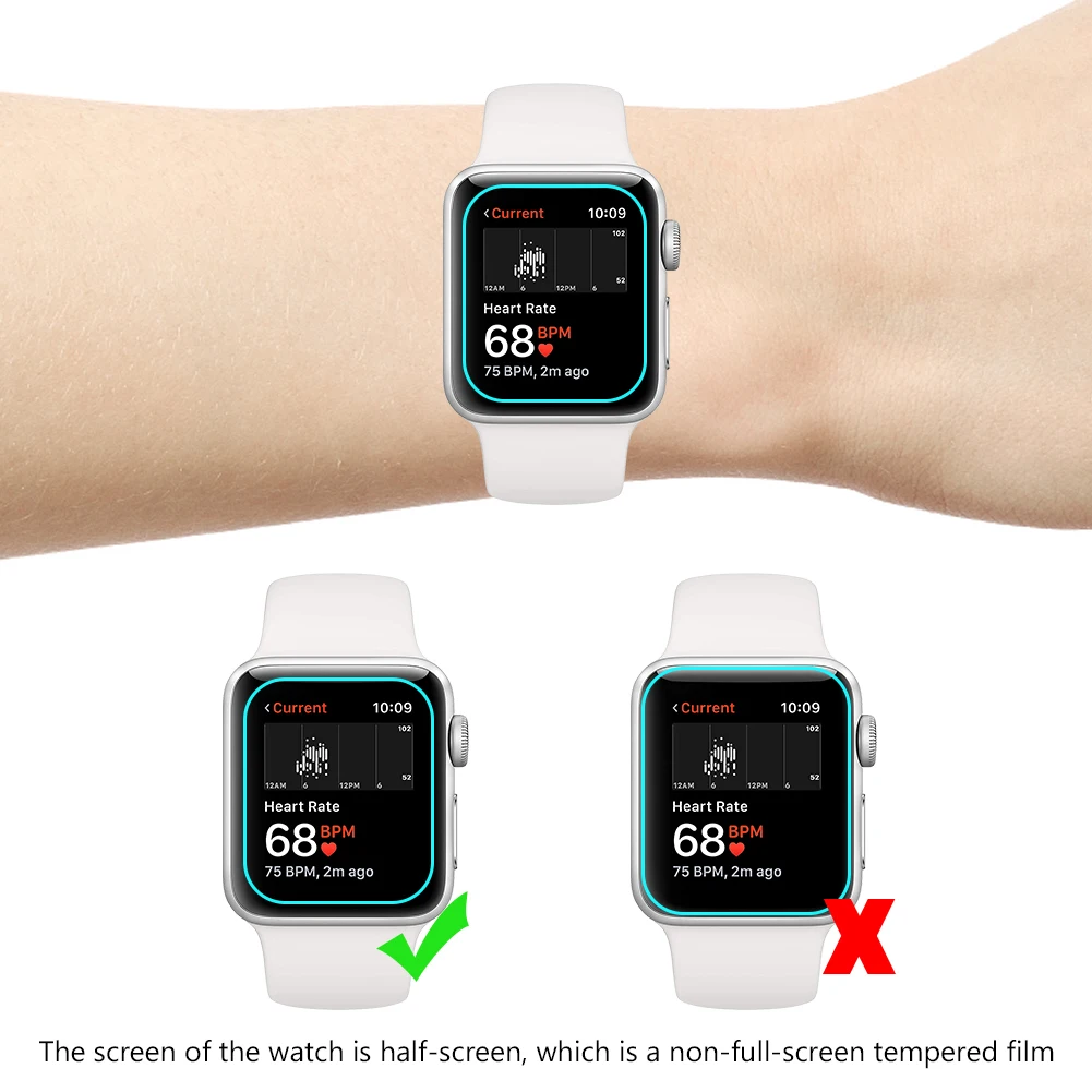 

1/3pcs Tempered Glass Film Screen Protector For Apple Watch Screen Protector 42mm 44mm 40mm 38mm For Iwatch 5 4 3 2 1 6 SE