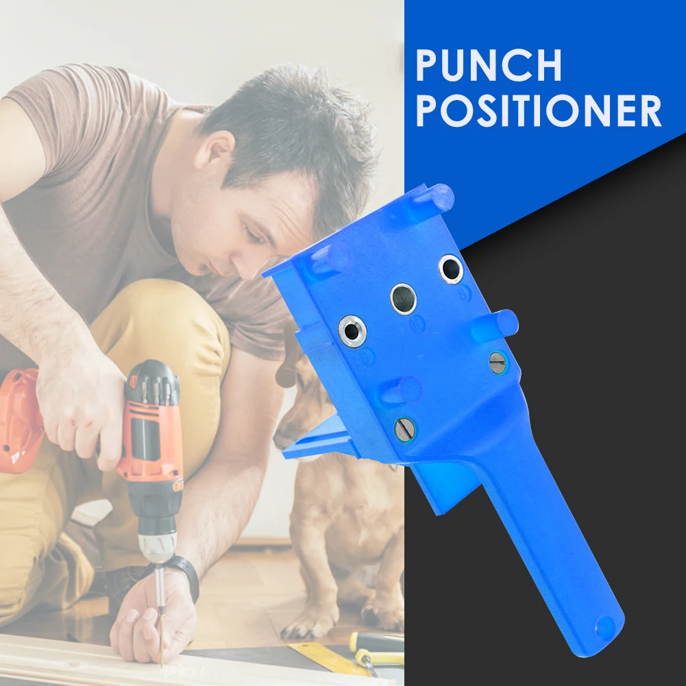 

Practical DIY Carpentry Drill Guide Punch Doweling Locator Durable Multi-functional Wood Drilling Woodworking Tool
