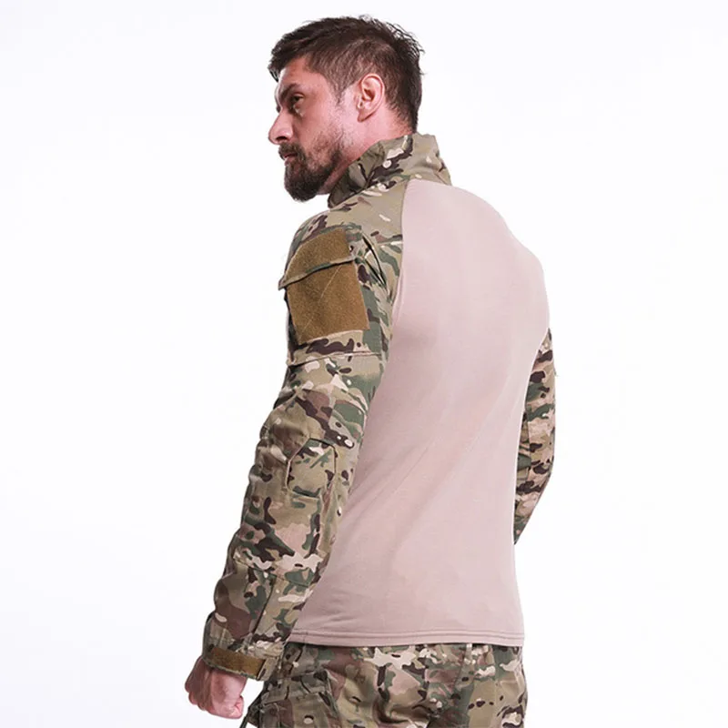 5XL Для мужчин на открытом воздухе камуфляжная Военная Тактическая футболки с