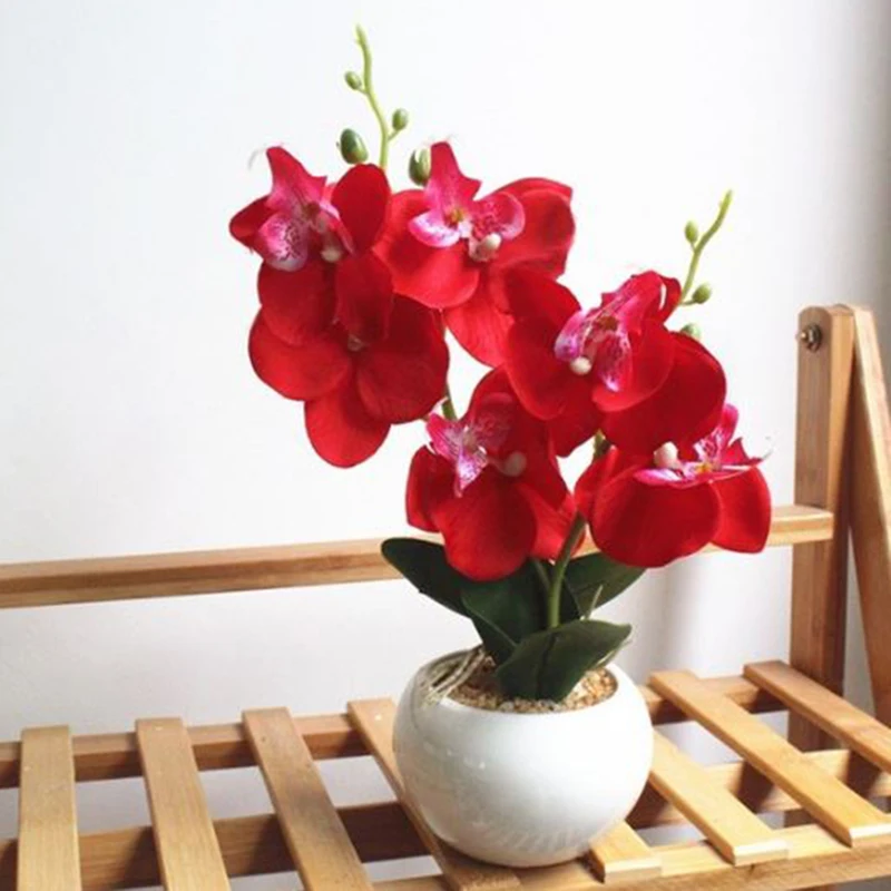 Искусственная бабочка бонсай Орхидея искусственные цветы с горшками 1