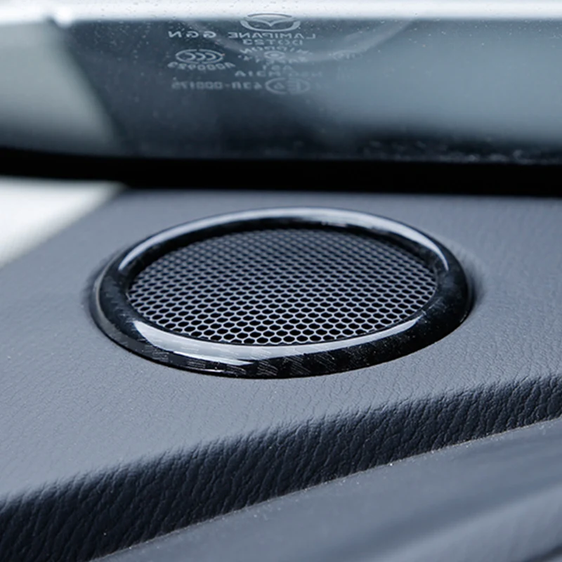 

Car styling Dashboard Audio Speaker Decoration Circle Strip Cover Trim Stereo Ring For Mazda CX3 CX-3 2016 2017 2018 Accessories