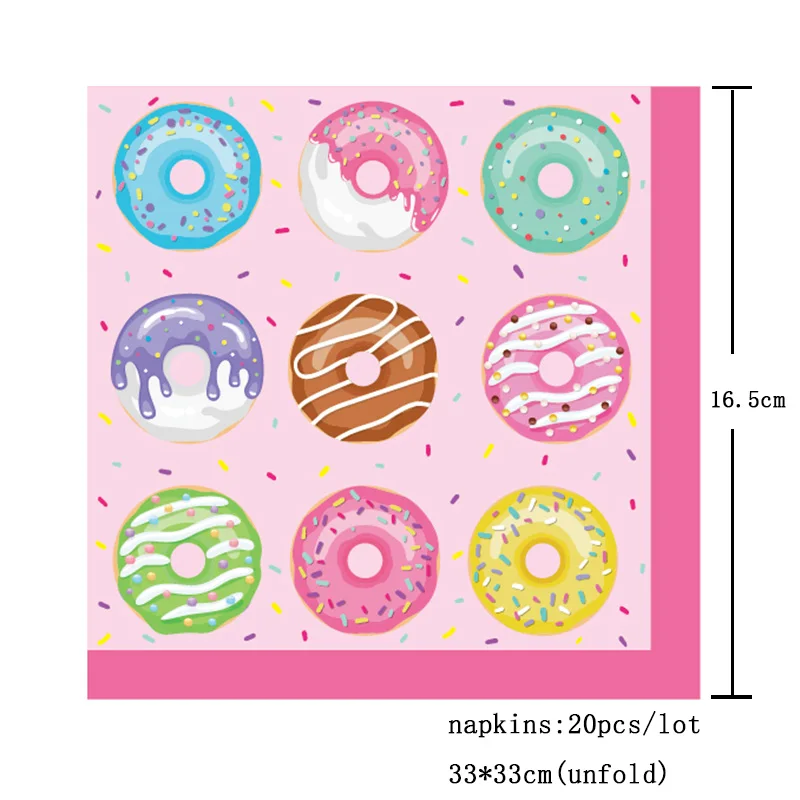 Прекрасные пончики тарелки для вечерние салфетки десерт тарелка на день