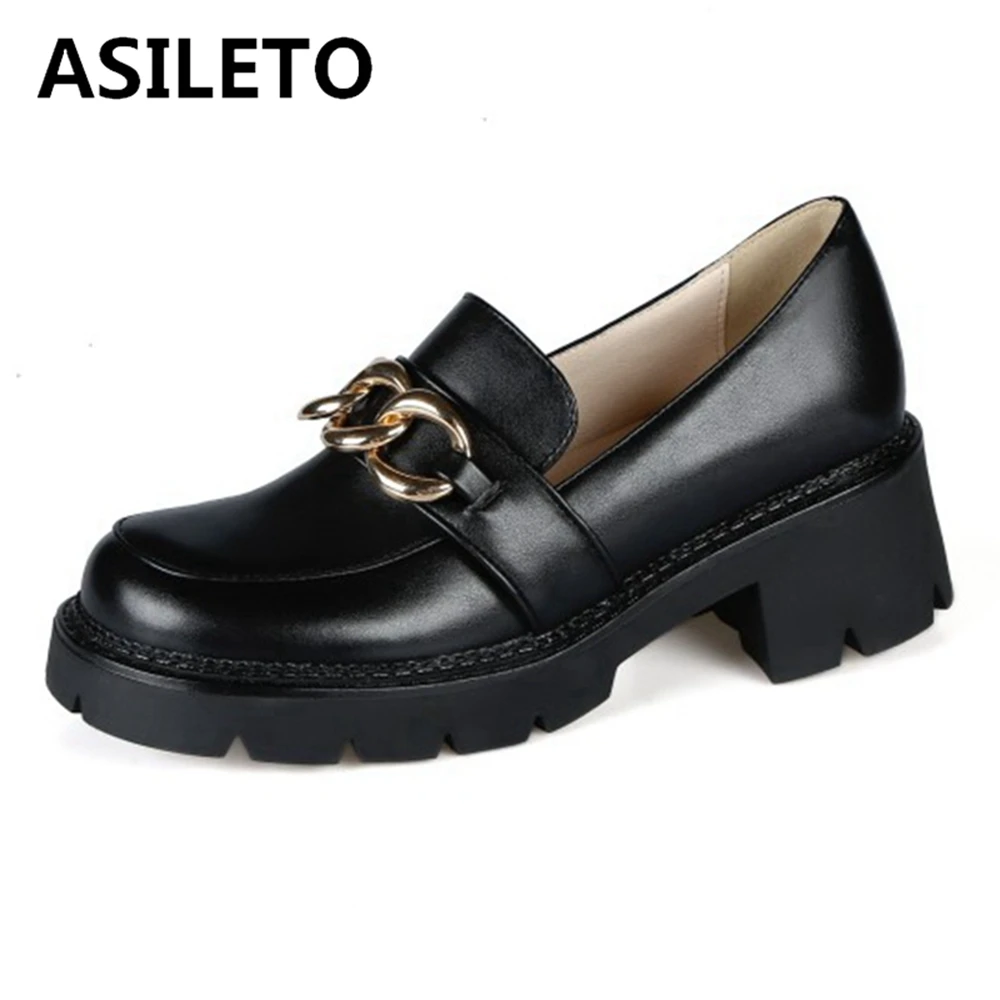 

ASILETO Spring Shoes Female British Style 2021 New Thick-soled College Style Casual Fashion Shoes Girls Platform Thick heel