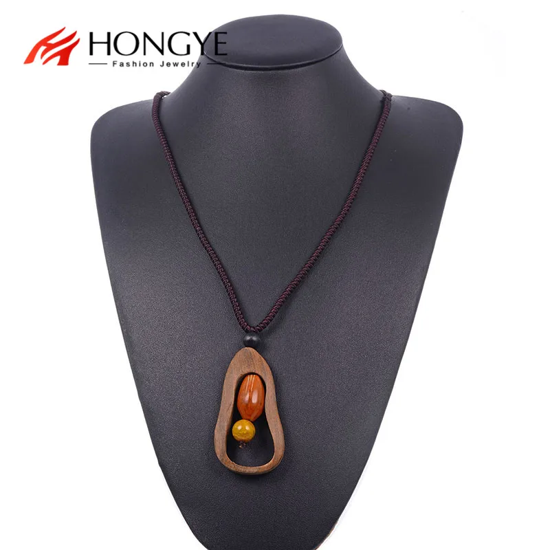 Винтажное ожерелье этническое асимметричная полая форма соединяющие бусины