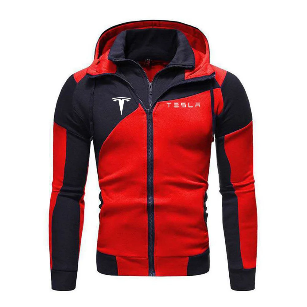 

2020 TESLA Jacket Men Sweatshirt Zipper Hoody Spring Autumn Fleece Cotton Zipper Hoodies Harajuku Male Clothing Coat