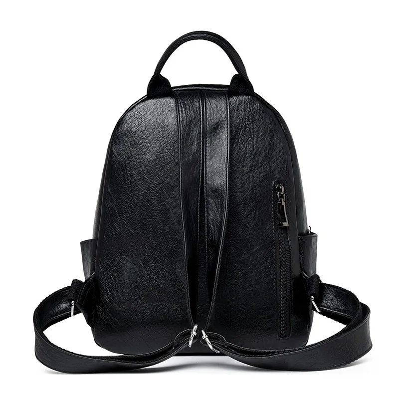 Sac по dos décontracté femme De marque en cuir femmes sac grande &quotcapacité&quot 'школа pour les filles двойной fermeture