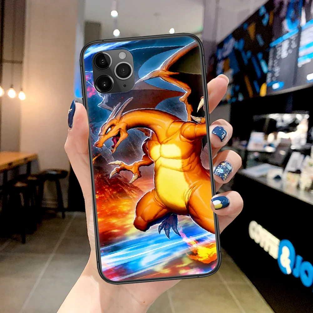 

Cartoon Charizard Pokemonss Phone Case For Iphone 4 4s 5 5S SE 5C 6 6S 7 8 Plus X XS XR 11 12 Mini Pro Max 2020 black Back