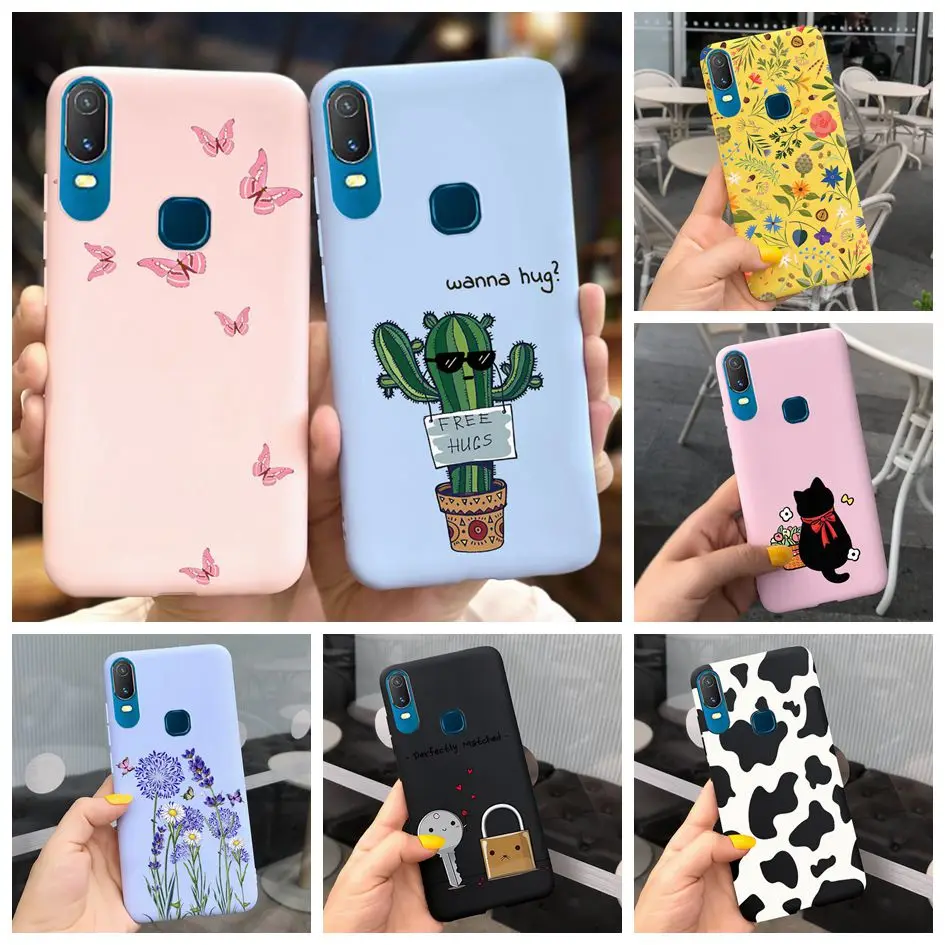 Чехол Y11 2019 для Vivo Y12 Y15 Y17 Y3, чехол с милым КАКТУСОМ, чехол для телефона Vivo 1906 Y 11 Y 12 VivoY11 2019, Мягкий бампер