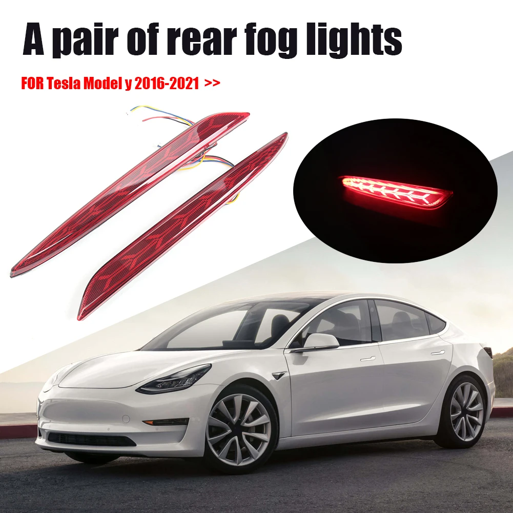 

Тип отражателя/задний бампер в рыбьем стиле Красный ABS светодиодный сигнал поворота Задний фонарь для Tesla модели Y 2016-2021 1 пара 295*32*27 мм