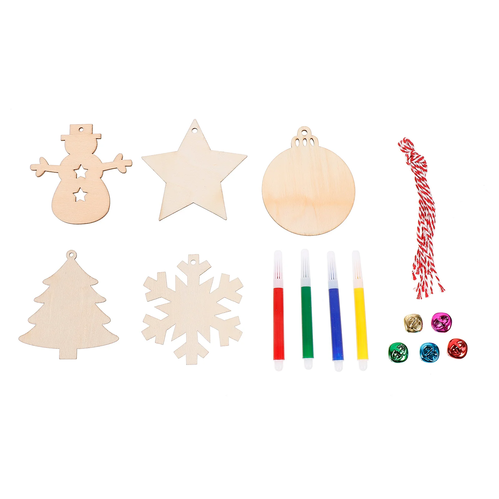 

1set Wood Slices Christmas Design Wood Chips DIY Graffiti Chip Beige