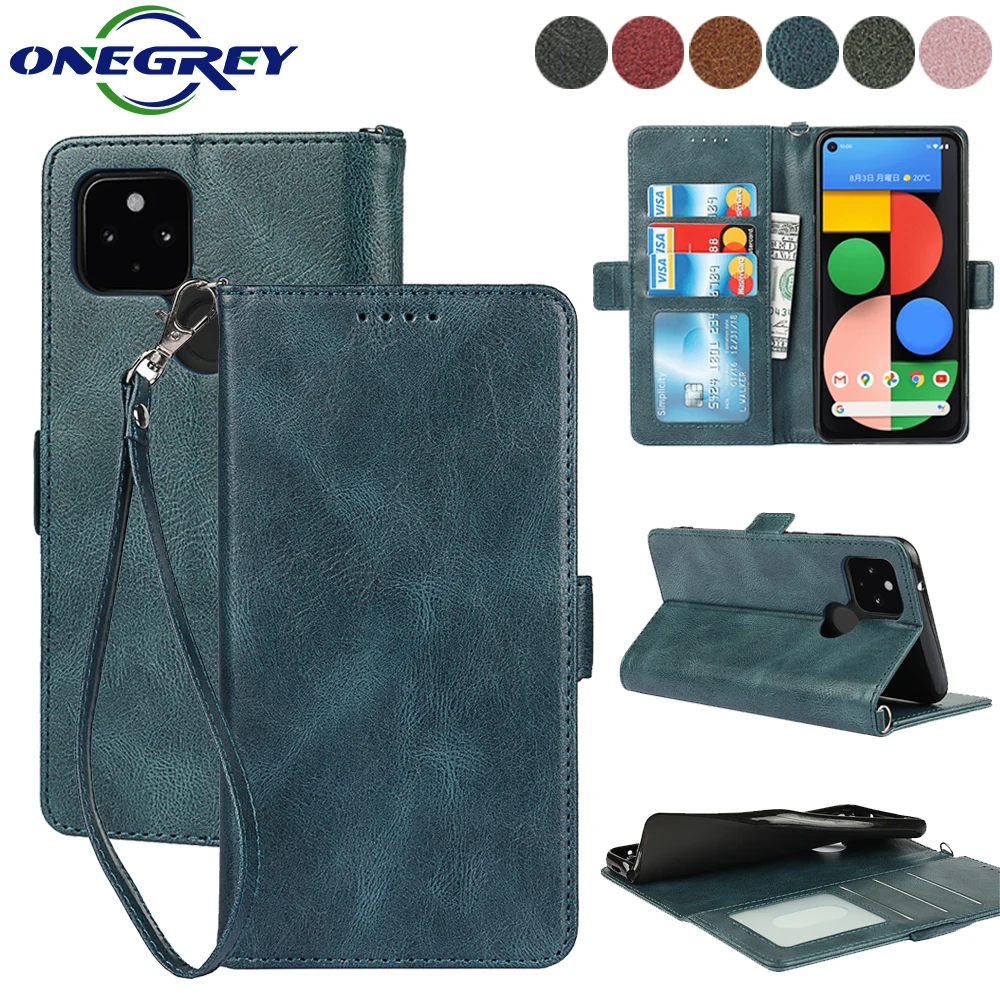 Кожаный чехол-книжка с защитой от кражи для телефона чехол Google Pixel 6 Pro 5 4 4XL 4A 3 3A