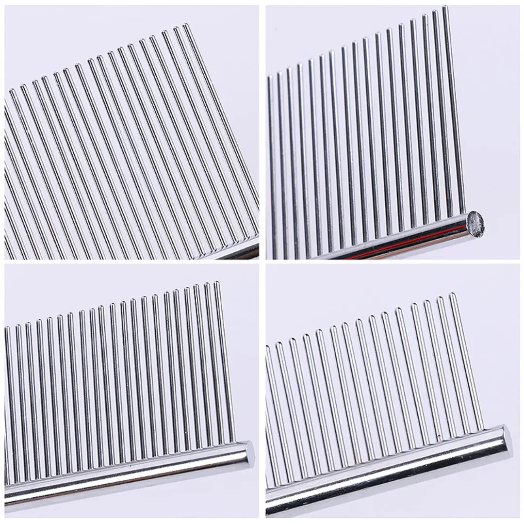 

Pet comb, dog grooming comb, electroplated stainless steel row comb, small and medium-sized dog cleaning comb
