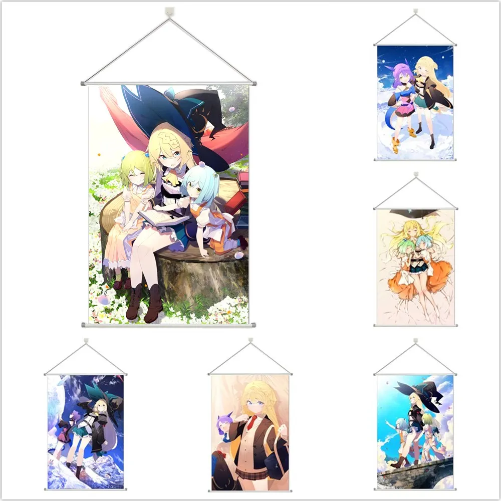 

Slime Taoshite 300 Nen Azusa Aizawa Falfa Sharusha Flatorte Alloy Scroll Cartoon Comic Scroll Hanging Wall Decor