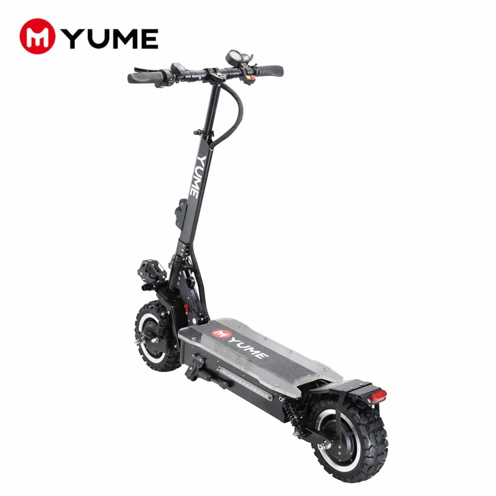 Мощный двухмоторный электрический скутер YUME 11 дюймов 3200 Вт для бездорожья до 55