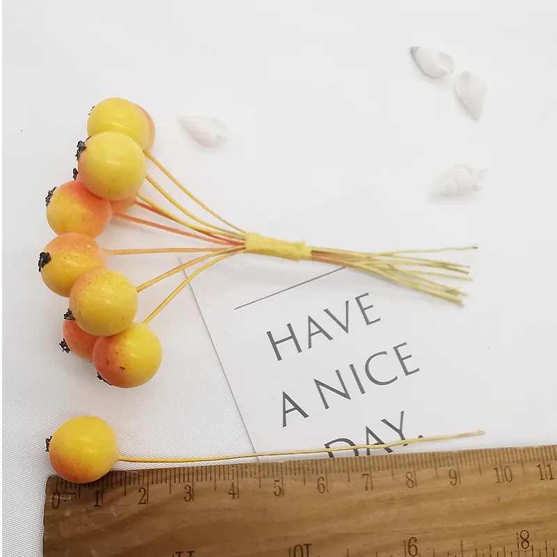 10 шт. рождественские украшения для дома матовые мини фрукты искусственная