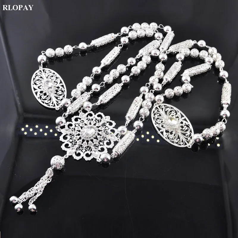 New Morocco Trendy Body Jewelry Sterling Sliver Plated Women Shoulder Jewelry Arabic Birdal Jewelry