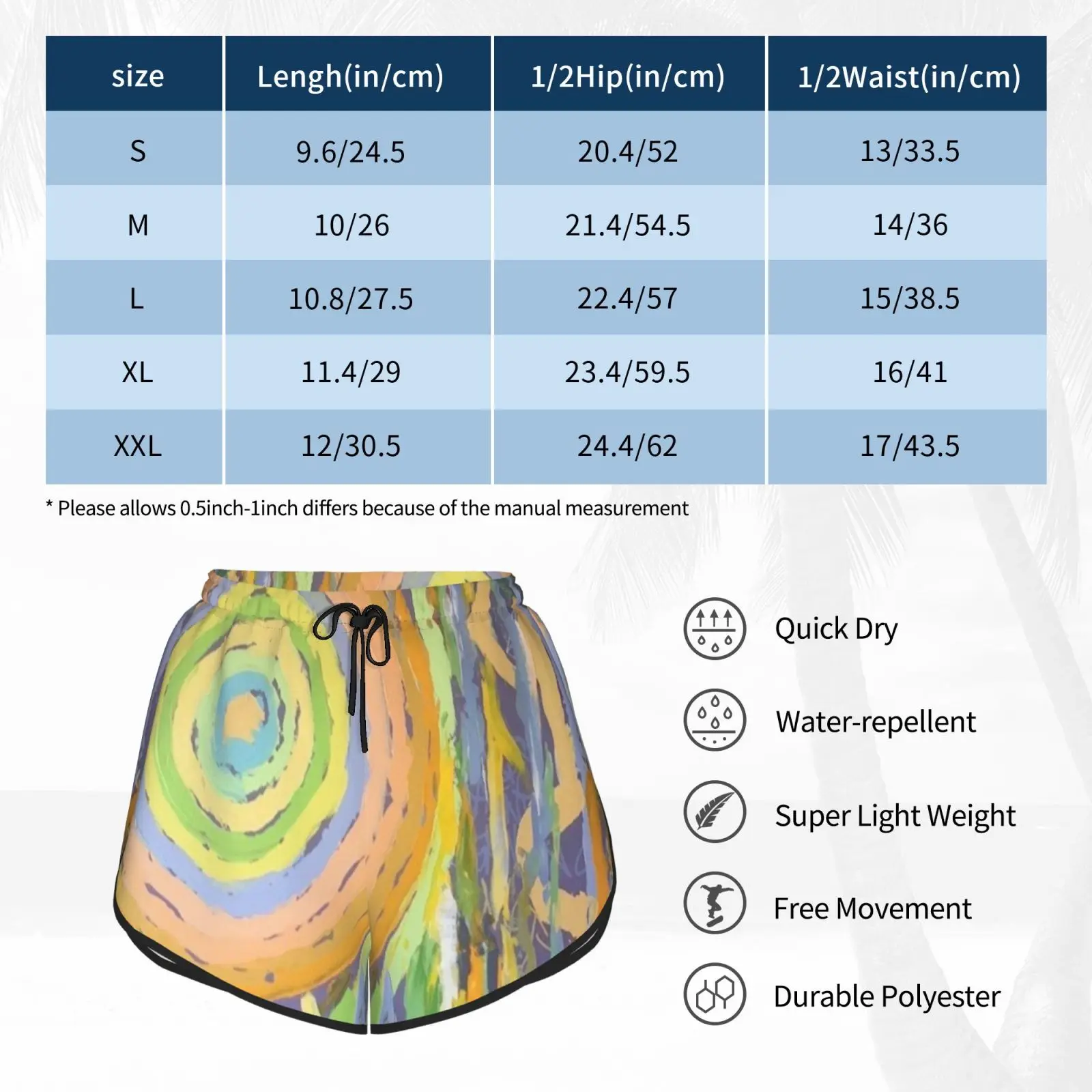 

Euro Leagues Swim Shorts Quick Dry Women Beach Short Abstract Art Abstract Expressionism Meditation France Andyaw Los