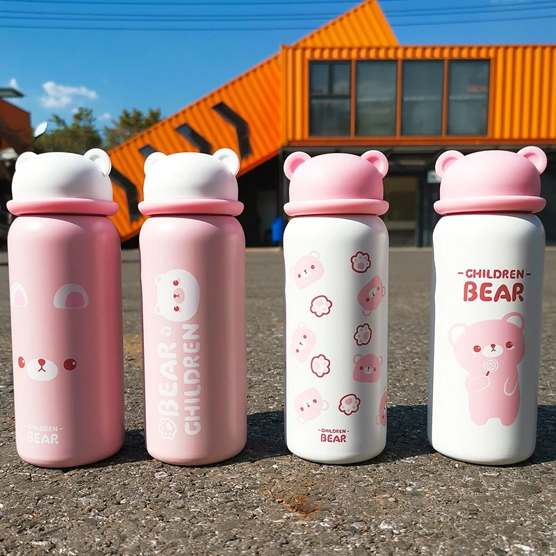 Новый милый кролик термос чашка из нержавеющей стали мультяшный медведь