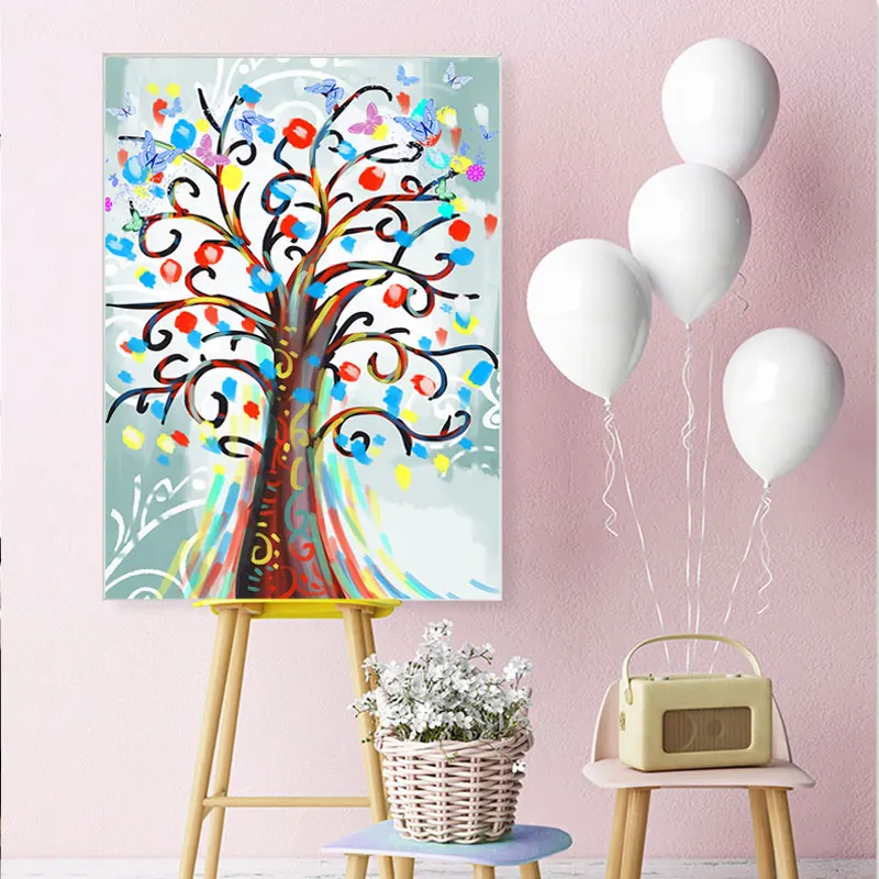 

Klimt Abstract Watercolor Painting Tree of Life Print Poster Landscape Canvas Painting Wall Art Picture for Living Room Decor