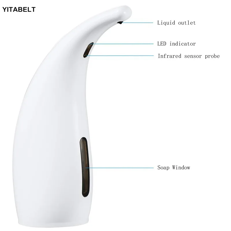

300Ml Inductive Soap Dispenser Automatic ABS Sannitizer Replacement Bottle Automatic Infrared Soap Dispenser