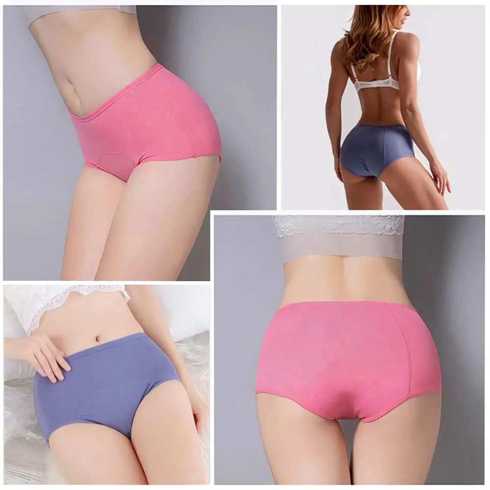 7Pcs/Lot Menstrual Panties Women Leak Proof Period Briefs Female Sexy Mesh Breathable Physiological Underwear Brand New
