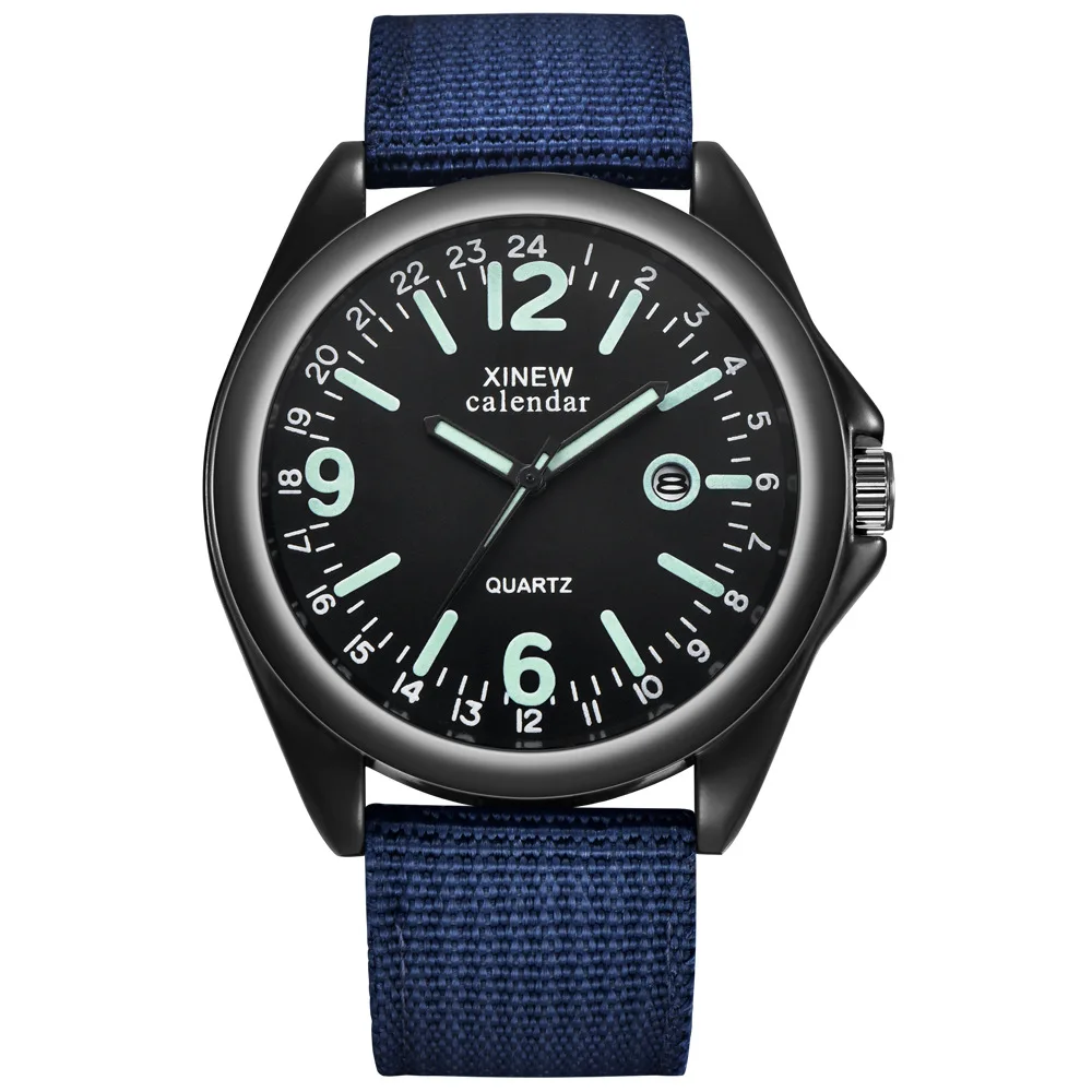 

Fashion Brand Men Sports Watches with Nylon Strap Digital Analog Watch Army Military Waterproof Male Relogio Masculino Gift B360