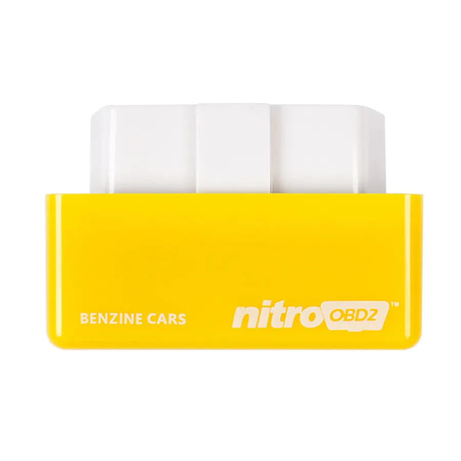 Желтый для Benzine Power Prog Nitro OBD2 автомобильный чип Тюнинг Box ECO разъем и привод ECU Remap OBD