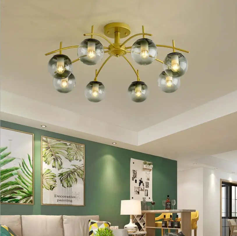 

2020 new magic bean ceiling lamp Nordic modern minimalist creative lighting bedroom lighting room small living room dining room