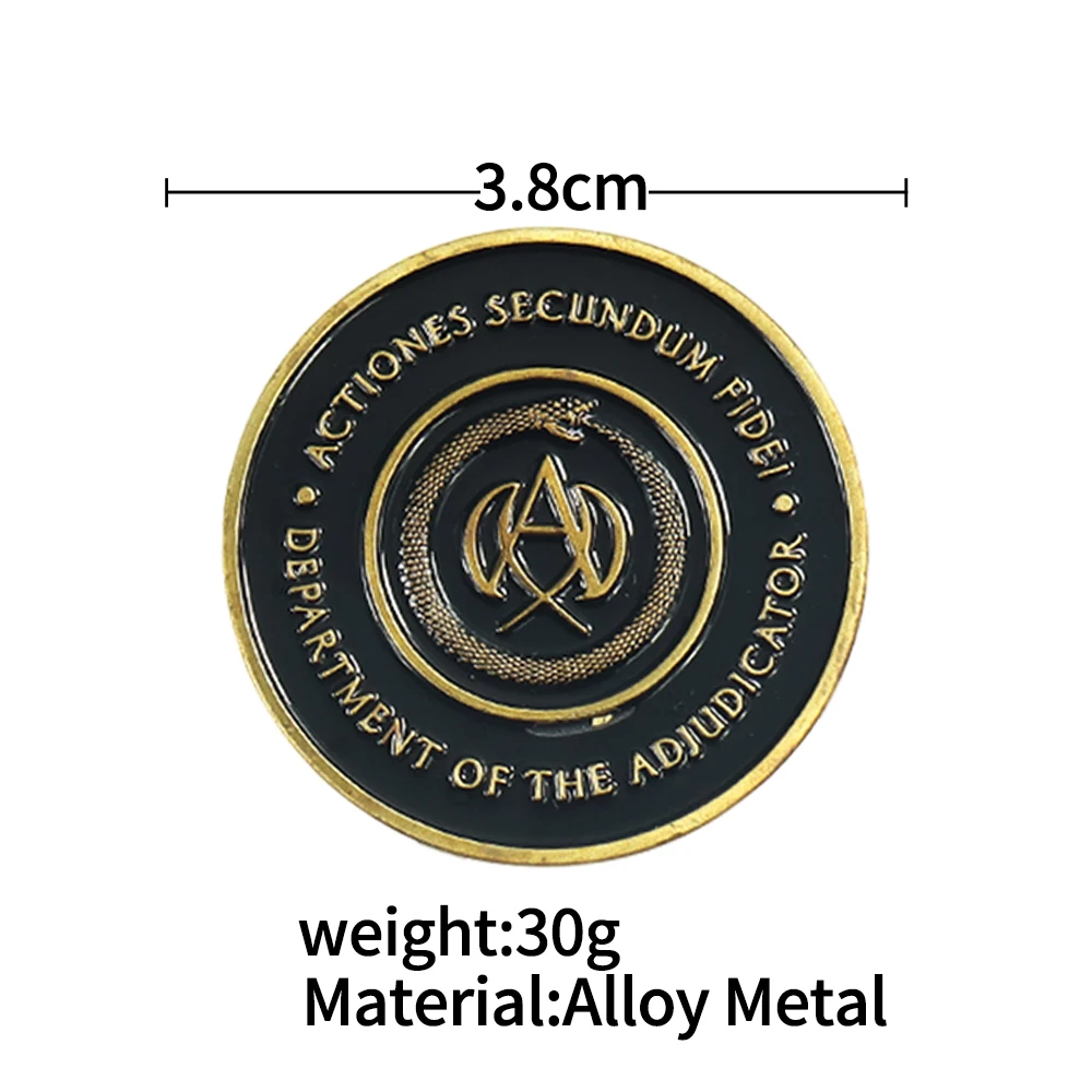 John Wick Blood Oath Marker Cosplay Keanu Reeves Sliver Metal Coin Halloween Costume Props Fans Collection
