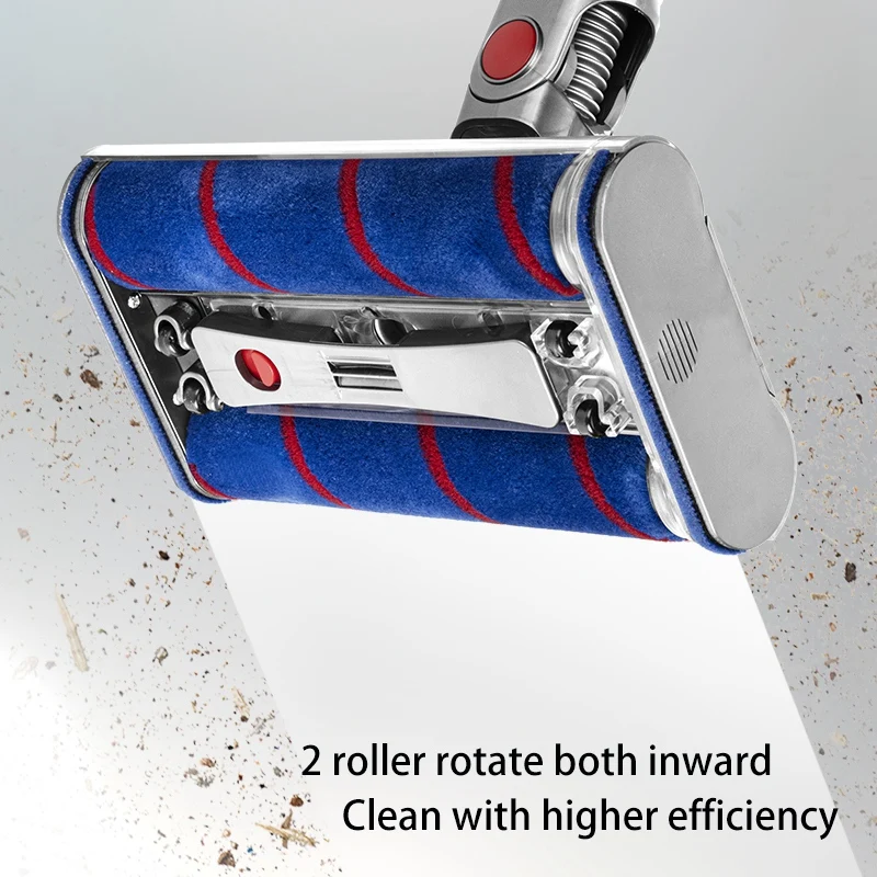 Double Soft Roller Head Quick Release Electric Floor for Dyson V7 V8 V10 V11 V15 Vacuum Cleaner Parts | Бытовая техника