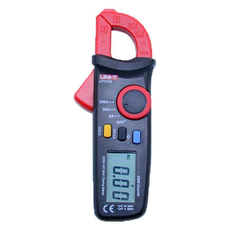 UNI-T клещи UT210D UT210A UT210C мини цифровой мультиметр-зажим AC/DC амперометр Токоизмерительные клещи True RMS Авто Диапазон VFC - Цвет: UT210A