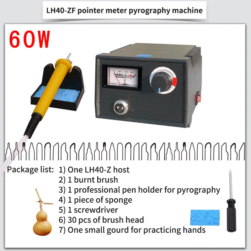 

Electric Soldering Iron Pyrography Machine Adjustable Temperature Welding Iron Kit Professional Wood Burning Machine