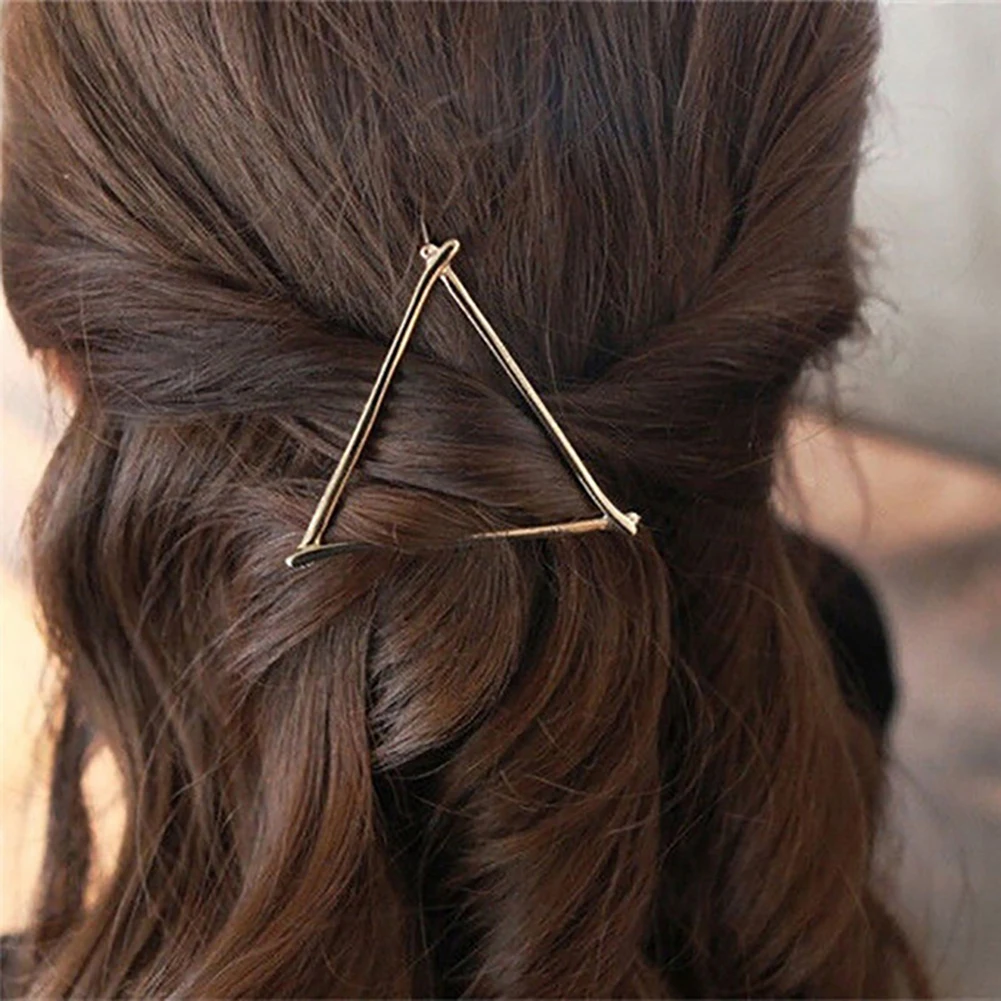 

10PCS Hair Claw Clips Minimalist Geometric Triangle Hair Clip Hollow Hairpin Clamps Ponytail Holder Hair Styling Accessories