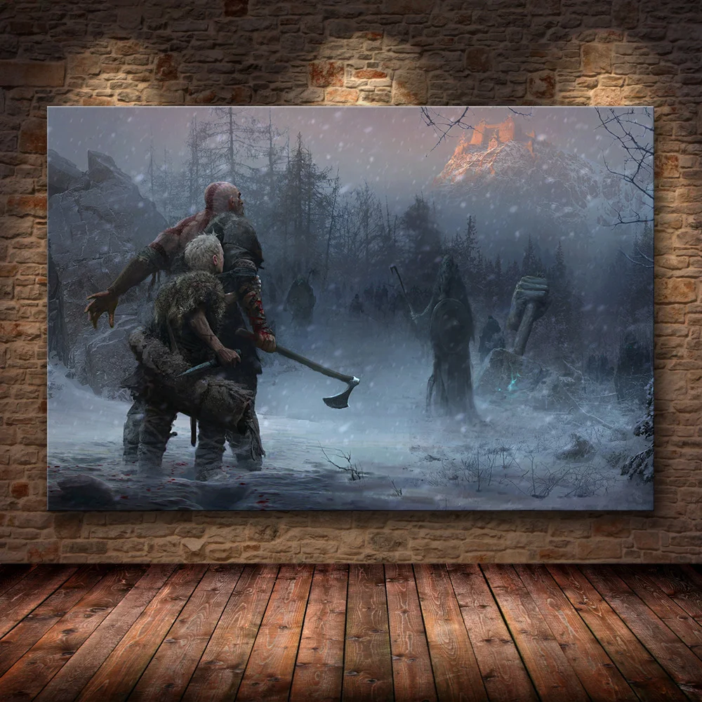 Для версии бога войны HD рисунок игра Плакаты и холст печатных живопись на холсте