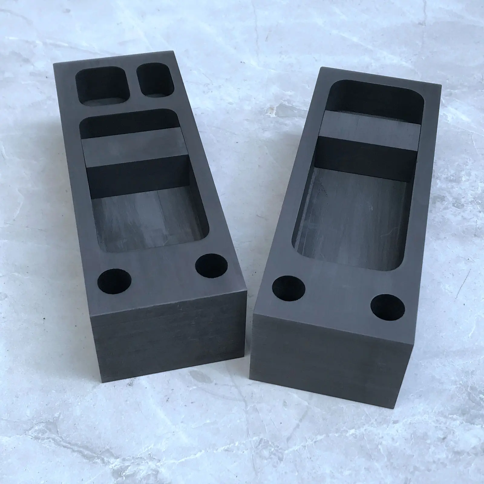 

Set of 2 Graphite Crucible Ingot Mould Mold Melting Refining Scrap Tool