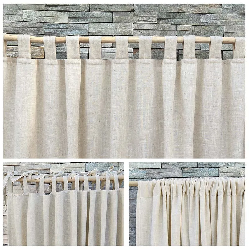 

Linen Blend Sheer Window Curtain Light Filtering Privacy Protecting Panel Handcrafted Soft Rich Material Drape Rod Pocket TJ3982
