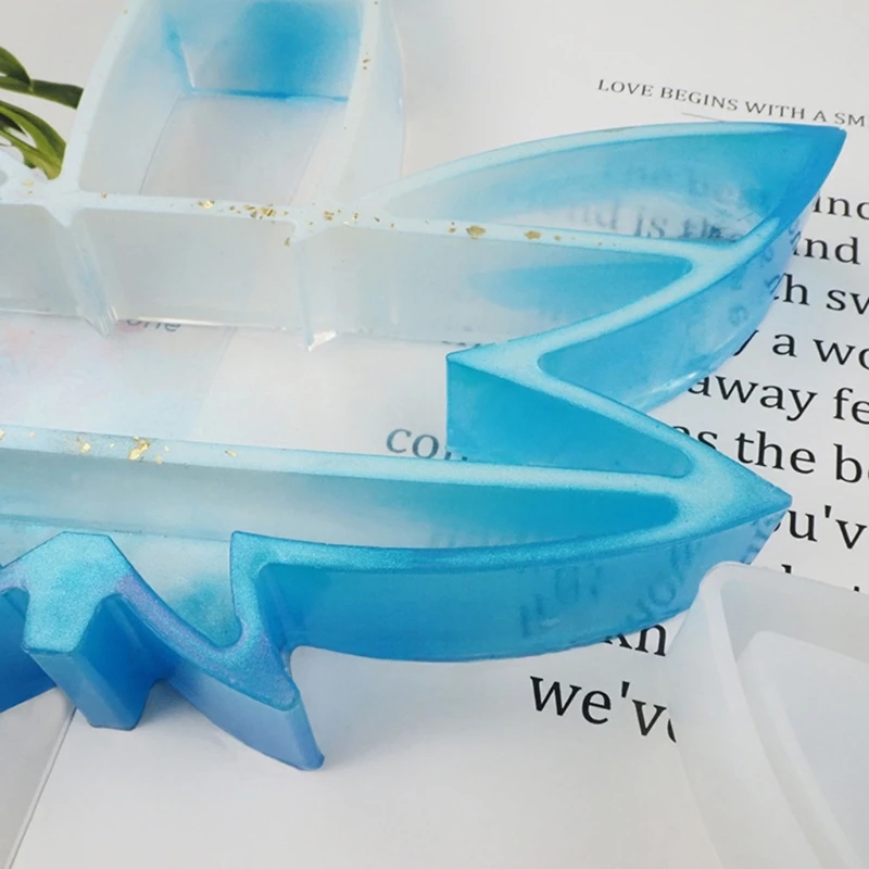 

Large Leaves Tray Resin Mold Maple Leaf Shelf Silicone Resin Mold Jewelry Plate Display Resin Casting Molds Craft Tools W0YA
