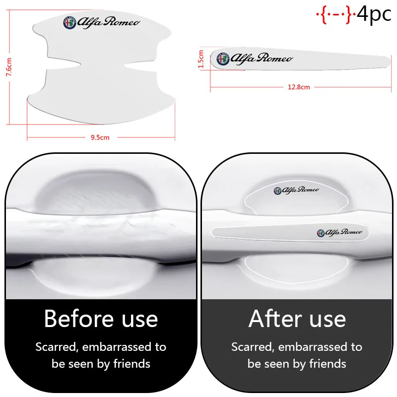 8 шт. наклейки на дверные ручки с логотипом автомобиля экстерьерные изделия для