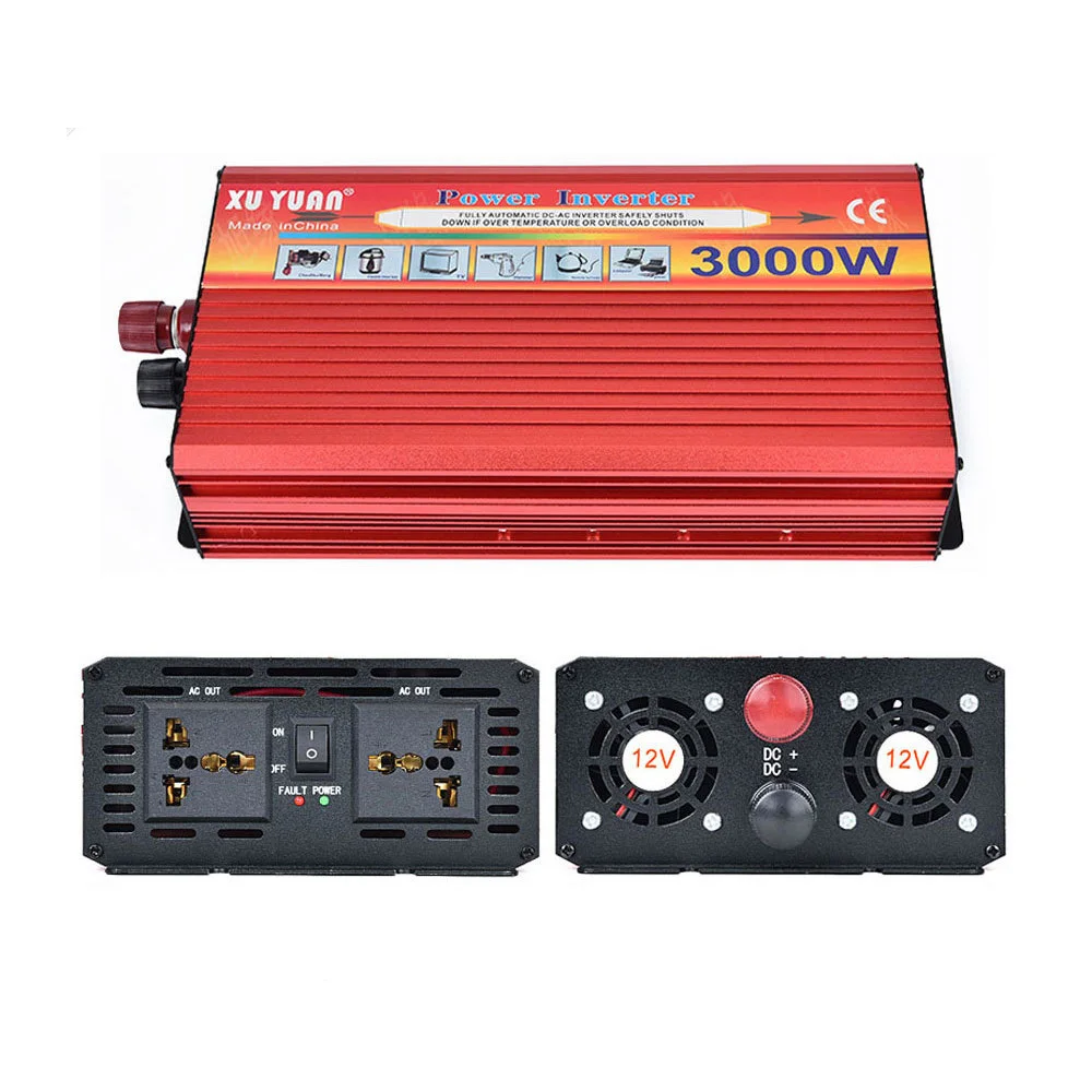 

DHL 5 шт. инвертор 12V 220V 3000W 4000W 24V Dc до 110V Ac инвертор с чистым синусом Напряжение преобразователь 12 220 Мощность автомобильный микро-инвертор
