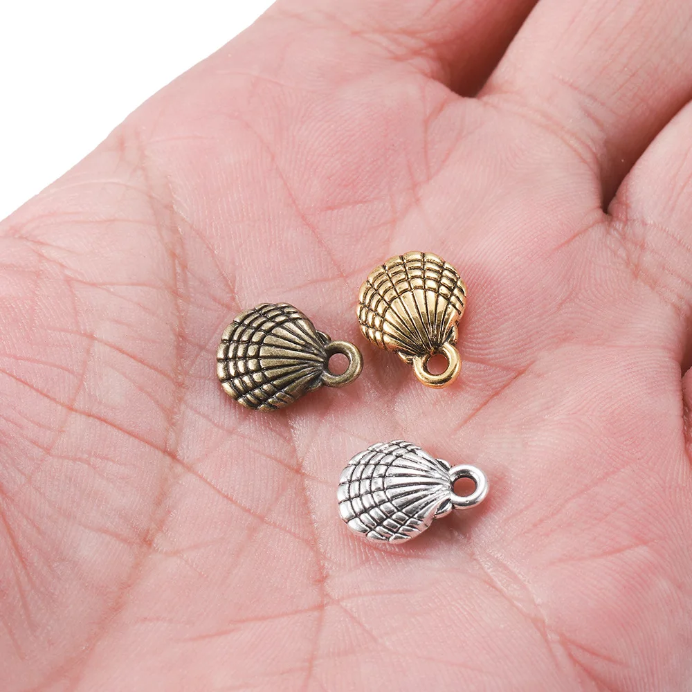20PCS 13*10mm Zinc Alloy Small Shell Charm Pendant for DIY Necklace Bracelet Earring Jewelry Finding | Украшения и аксессуары