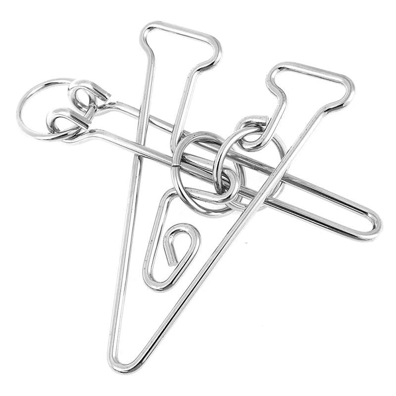 Rompecabezas de Metal con letras A y anillo, juego de rompecabezas para adultos y ni&ntilde;os-5