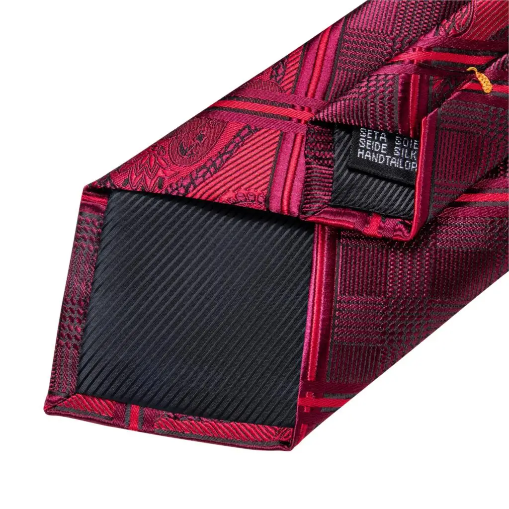 Качественный мужской галстук красный винный синий полосатый Шелковый Свадебный