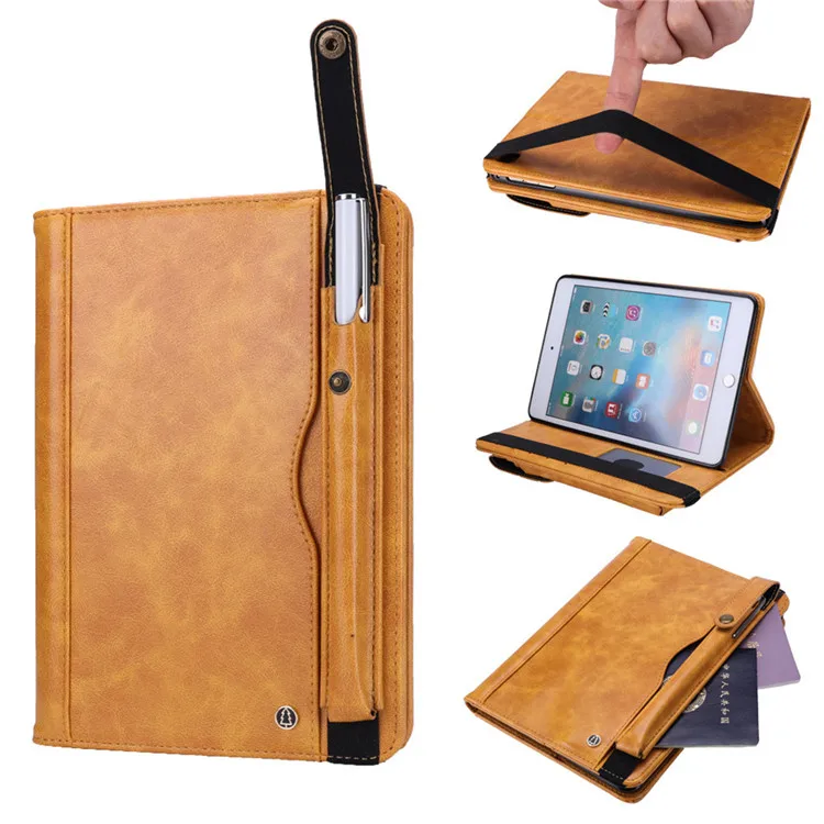 Кожаный чехол для iPad 9,7 funda с держателем стилуса 5-го 6-го поколения чехол для планшета для iPad 5 6 откидная подставка