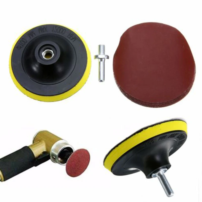 

10*Sanding Discs+1*Backer Pad+1*Drill Adapter For Metal Polishing, Grinding