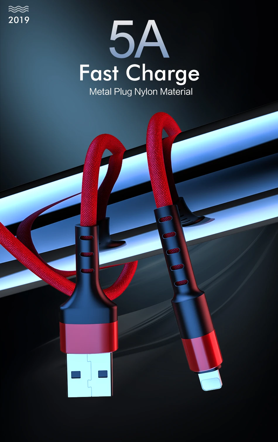 ROCK Knit USB кабель для iPhone 11 pro max Xr X 8 7 plus, iPad, быстрая зарядка, кабель для мобильного телефона, кабель для передачи данных, провод для зарядного устройства для iPhone