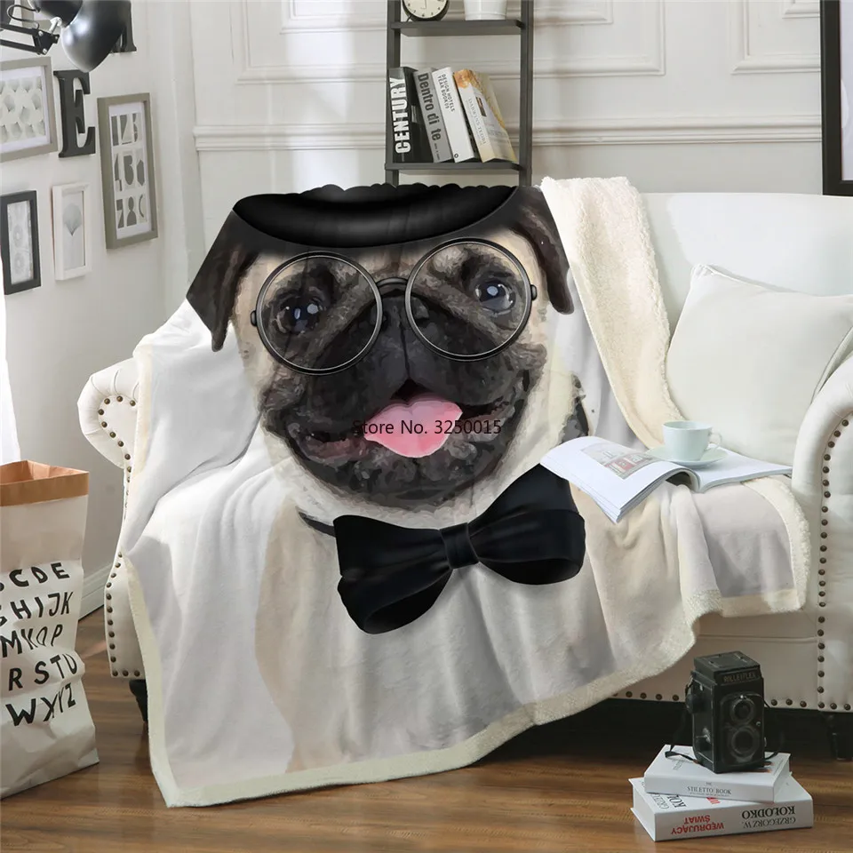 

Диванная подушка, коврик для йоги, одеяло, одеяло для пикника, толстое Двухслойное плюшевое одеяло с 3d рисунком собаки для переноски, гобелен, оптовая продажа, изготовление на заказ