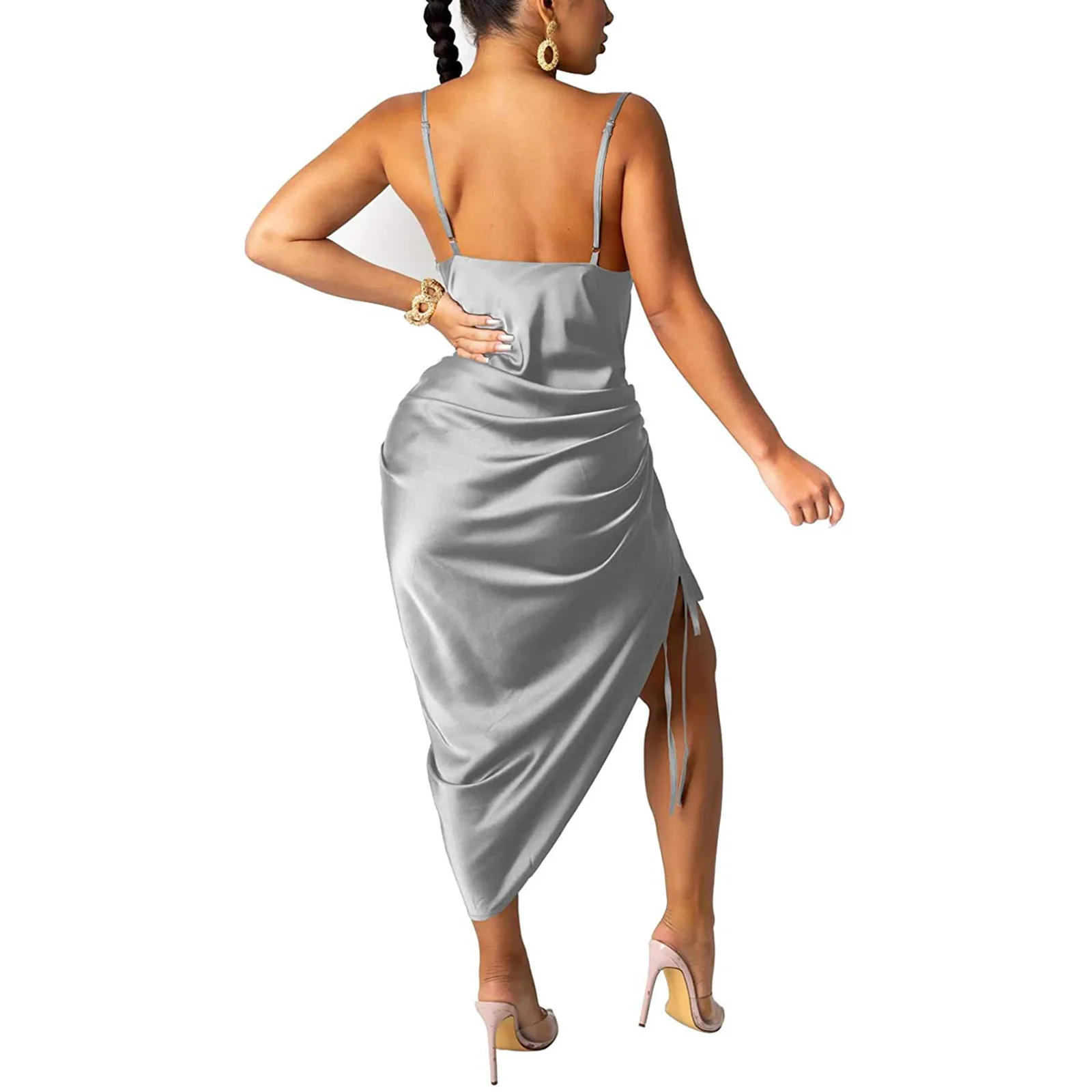 

Bodycon Dresses For Women 2021 Party Women Lady Sexy Condole Belt Solid Spaghetti Strap Club Evening Party Dress